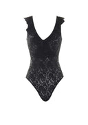 Black Plunge Lace Bodysuit