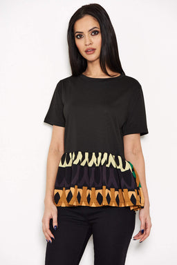 Printed Frill T-Shirt