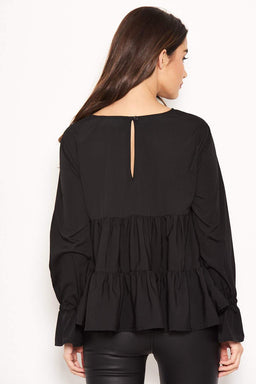 Black Tiered Top