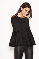 Black Tiered Top