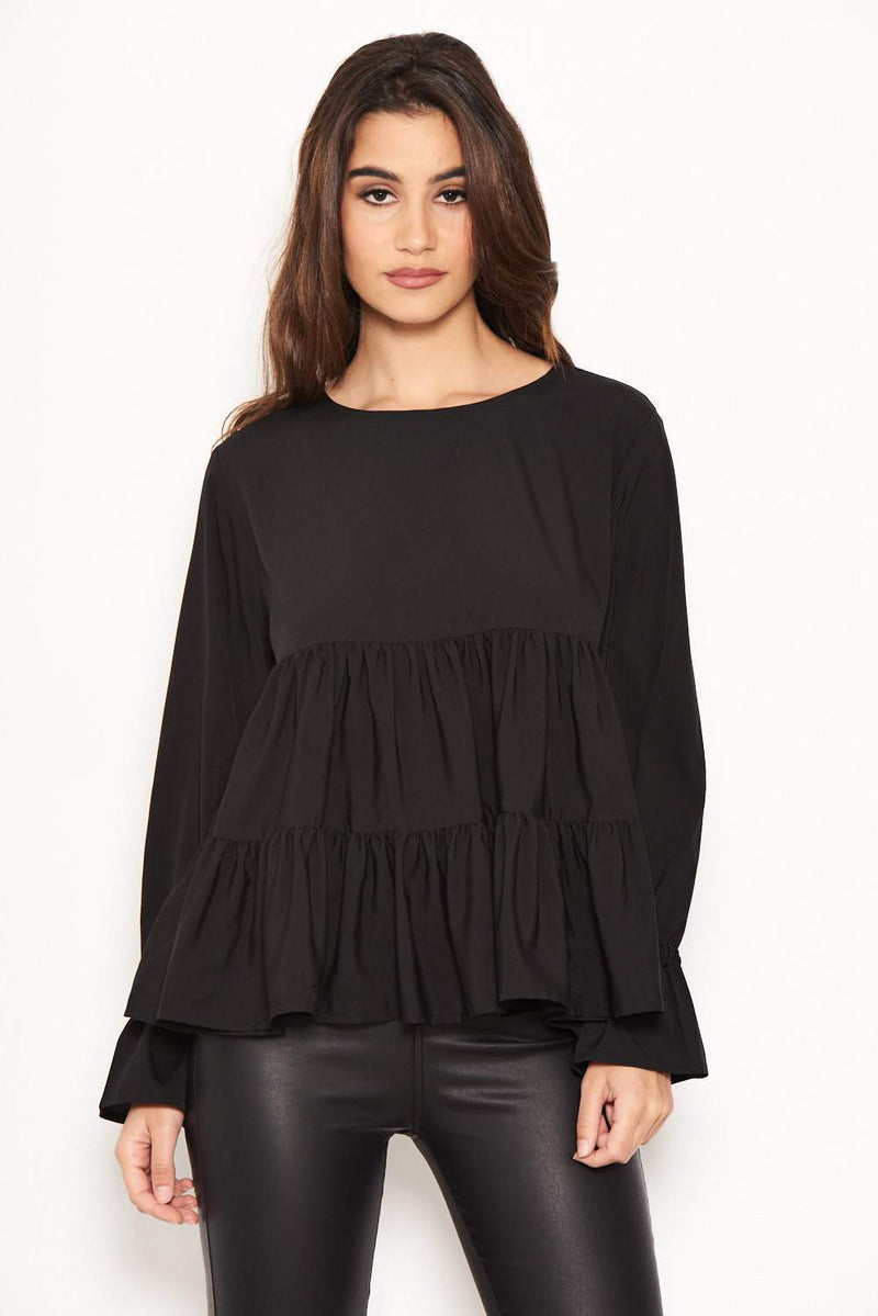 Black Tiered Top