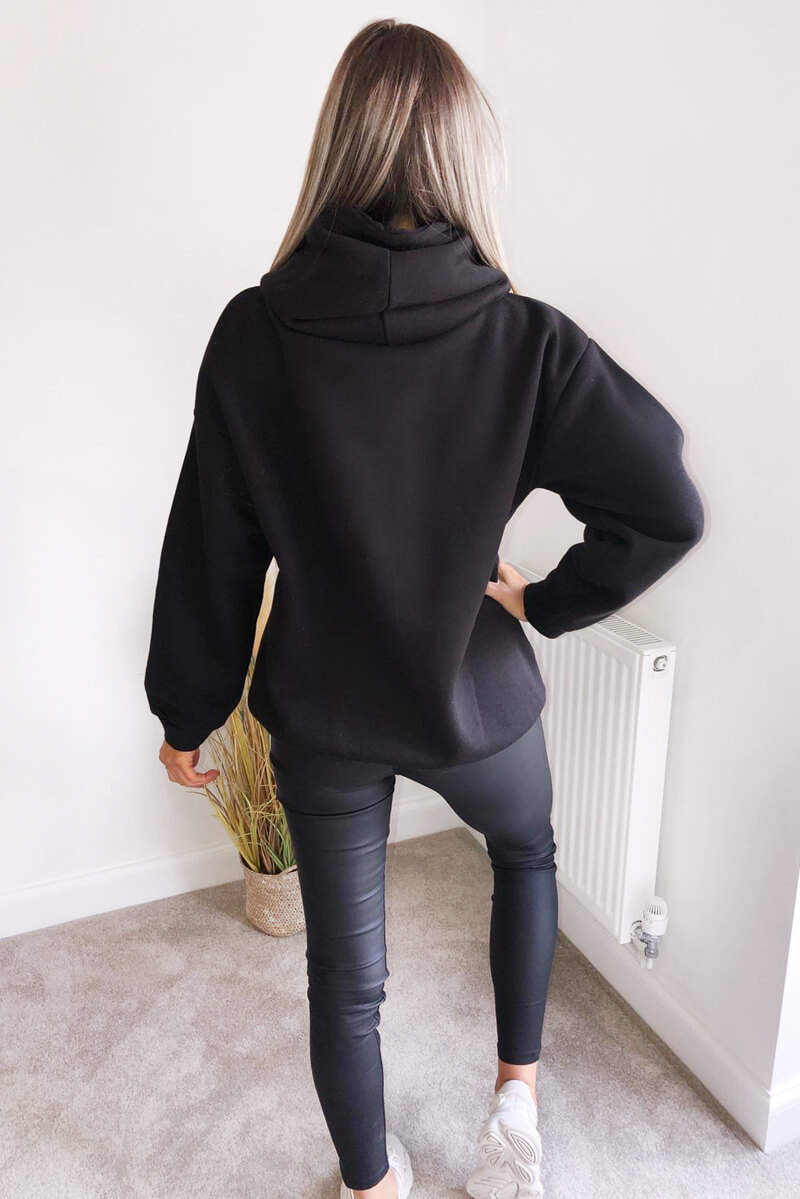 Black YSLOVE Oversized Hoodie