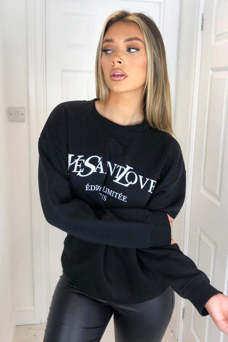 Black YSLOVE Sweatshirt