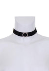 Black and Gold Suede Diamante Choker