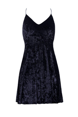 Black Velvet Skater Dress