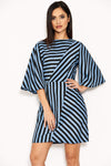 Blue Stripe Mini Dress