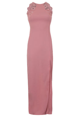 Blush Lace Detail Maxi Dress