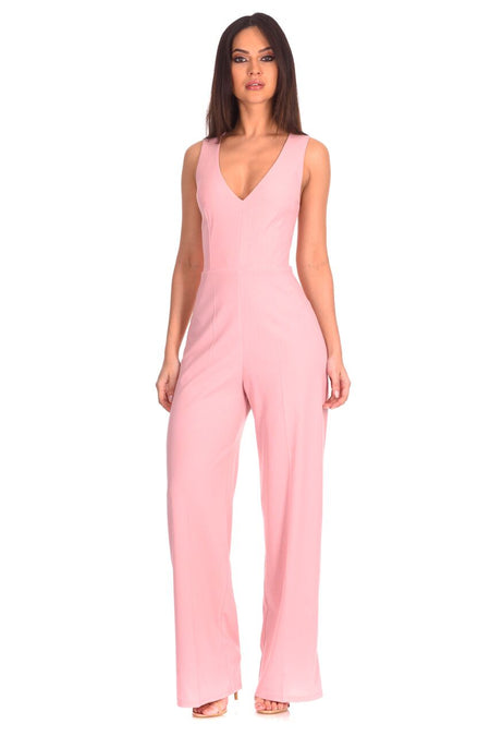 Blush V Neck Jumpsuit