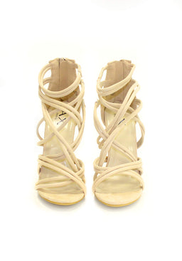 Cream Strappy Stiletto Heel