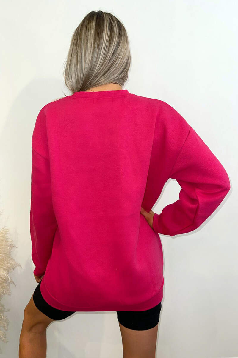 Cerise Liberte Printed Sweatshirt