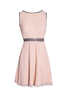 Champagne Sequin Skater Dress