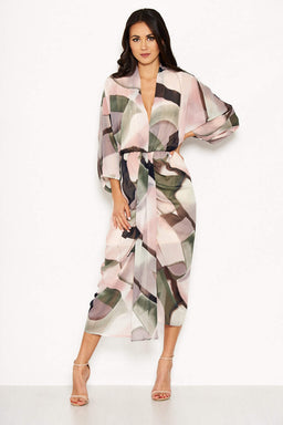 Chiffon Long Sleeved Maxi Dress