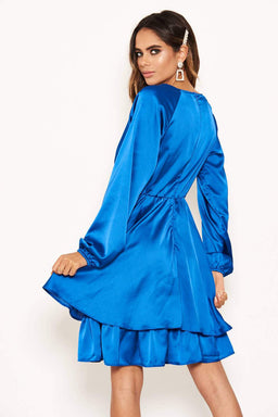 Cobalt Satin Dress
