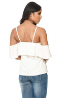 Cream Cami With Frill Detail