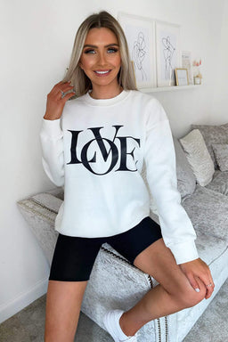 Cream LOVE Sweatshirt