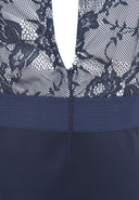 Lace Wrap Contrast Bodycon Dress
