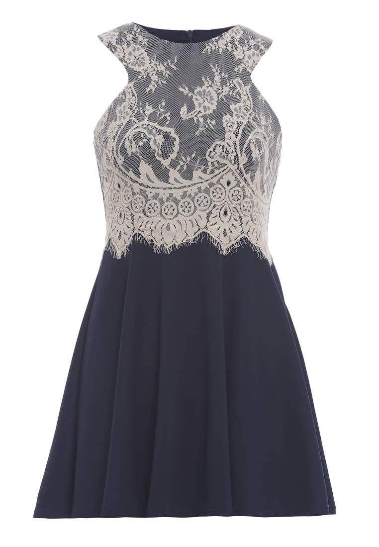 Lace Top Skater Dress