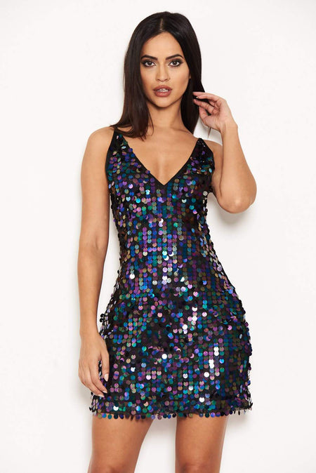 Multi Strappy Sequin Dress