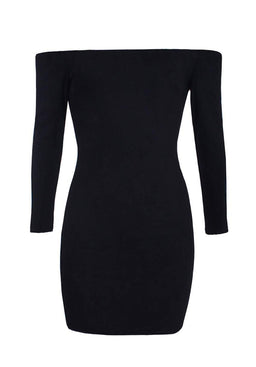 Black suede Bodycon dress