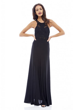 Crochet Detail Top Maxi Dress