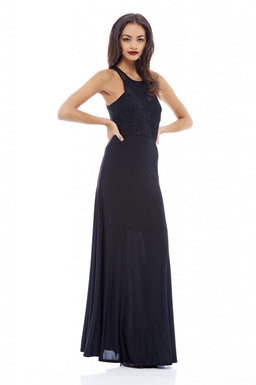 Crochet Detail Top Maxi Dress