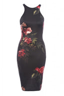 Floral Bodycon Midi Dress