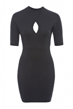 Short Sleeved Keyhole Bodycon Dress