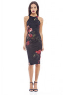 Floral Bodycon Midi Dress