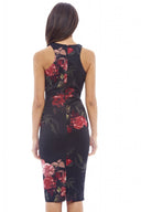 Floral Bodycon Midi Dress