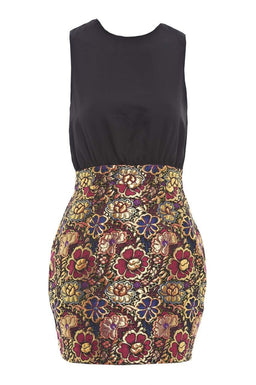 2 in 1 Metallic Dress