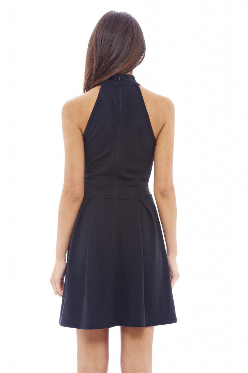 Cut In Neck Skater Dress