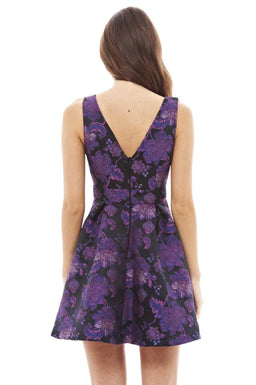 Bright Floral V front Skater Dress