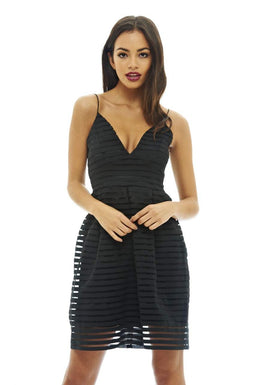 Strappy Elasticated Skater Dress