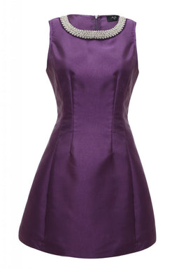 Jewel Neck Skater Dress