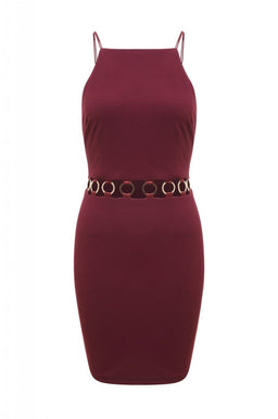 Cut Out Waist Mini Dress