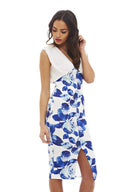 Chiffon Top Floral Midi Dress