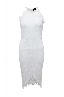 Raw Edged Lace Bodycon Dress