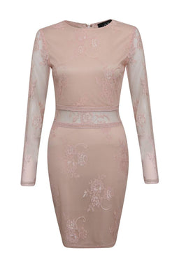 Lace Ladder Detail Dress