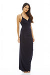 Ruched Slinky Maxi Dress