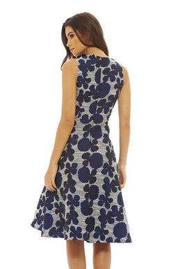 Embroidered Midi Skater Dress