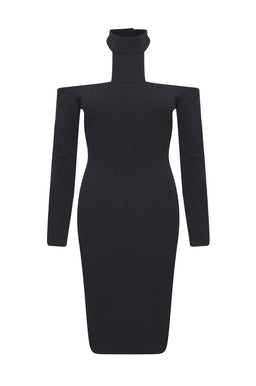 Black Midi Bodycon Dress