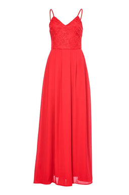 Red Crochet Maxi Dress