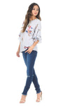 Blue Fray Hem Jeans