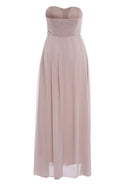 Plain Elegant Chiffon Strapless Dress