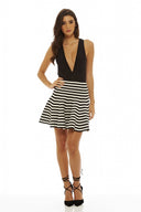 Striped Skater Skirt