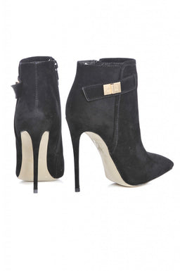 Buckle Ankle Pointy Heeled Boot