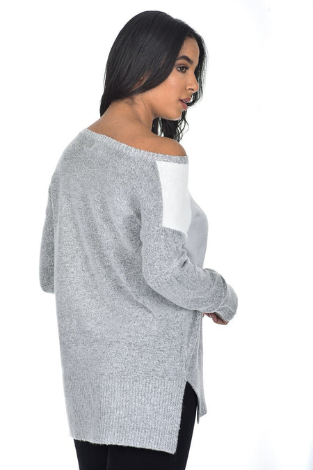 Grey Patchwork Jumper