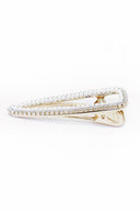 Gold Large Crystal and Pearl Hair Clip