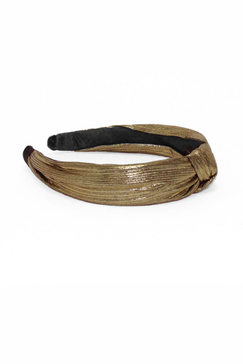 Gold Metallic Knot Headband