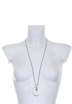 Gold and Black Layered Pendant Necklace